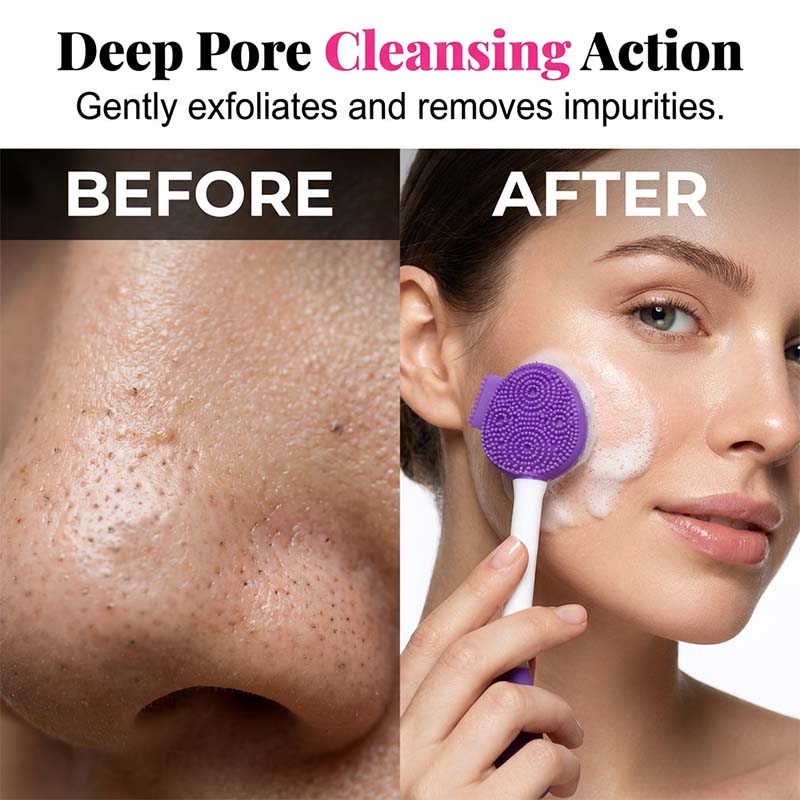 📢📢50% OFF !! ⏰Dual-Ended Silicone Face Mask Applicator Brush