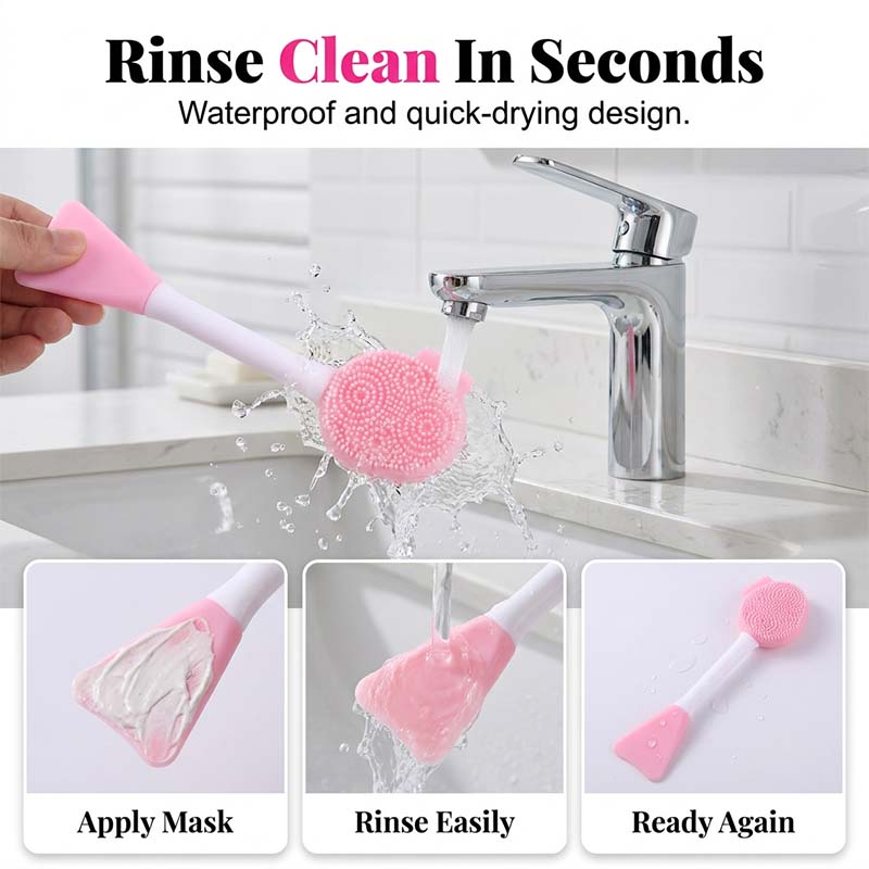 📢📢50% OFF !! ⏰Dual-Ended Silicone Face Mask Applicator Brush