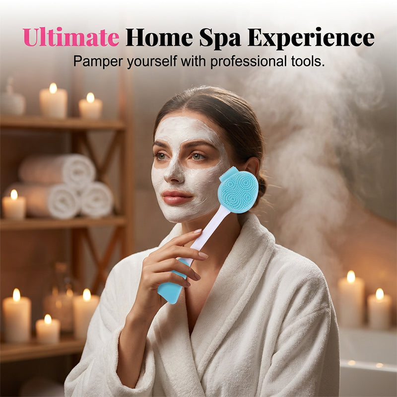 📢📢50% OFF !! ⏰Dual-Ended Silicone Face Mask Applicator Brush