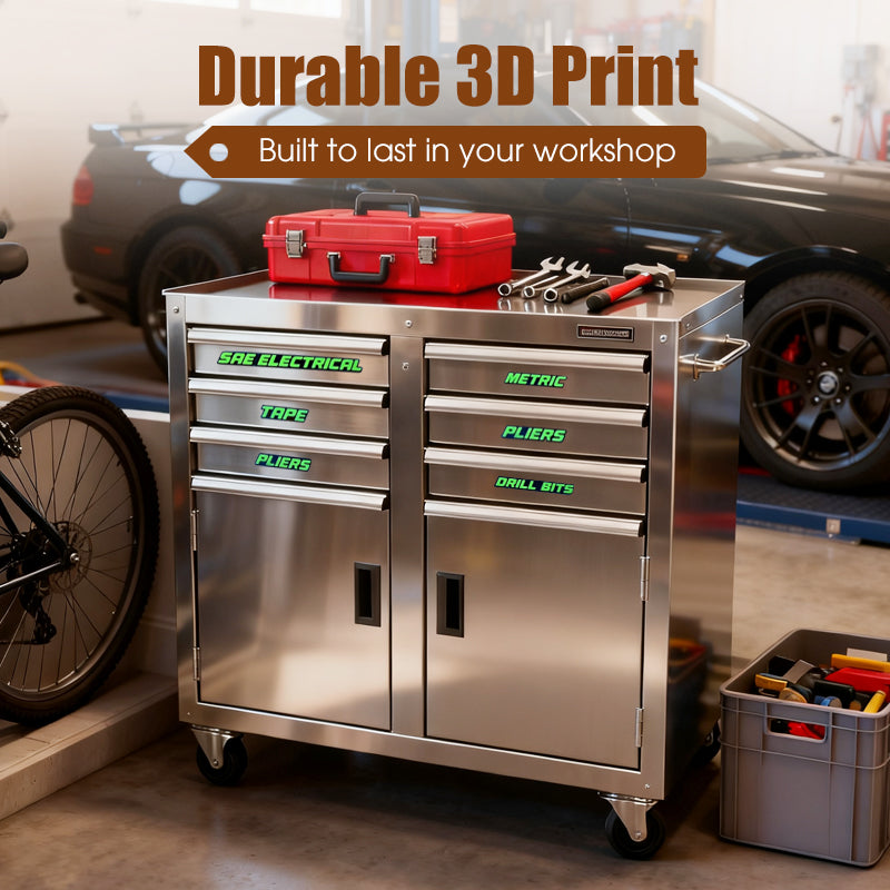 📢📢40% OFF !! ⏰3D Printed Magnetic Toolbox Drawer Labels
