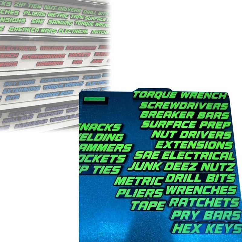 📢📢40% OFF !! ⏰3D Printed Magnetic Toolbox Drawer Labels