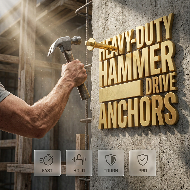 📢📢50% OFF !! ⏰Hammer Drive Pin Anchor for Concrete & Brick