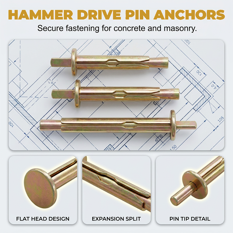 📢📢50% OFF !! ⏰Hammer Drive Pin Anchor for Concrete & Brick