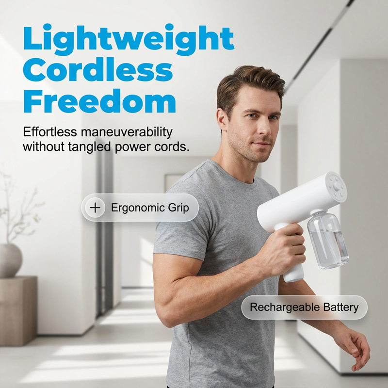 📢📢50% OFF !! ⏰Cordless Nano Atomizer Disinfectant Sprayer Gun