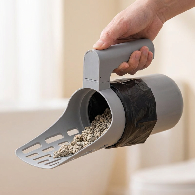 📢📢50% OFF !! ⏰Cat Litter Scoop with Trash Can