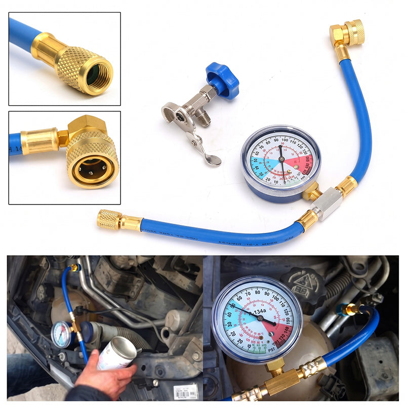 📢📢50% OFF !! ⏰R134a AC Refrigerant Charging Hose with Gauge
