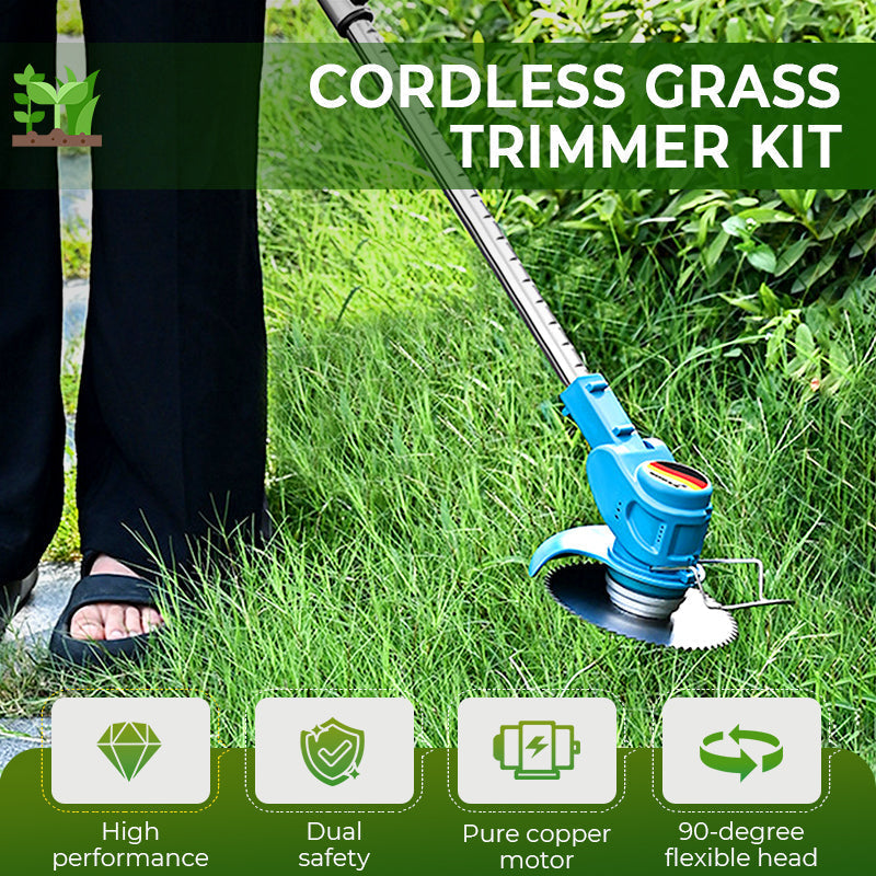 📢📢50% OFF !! ⏰Multifunction Cordless Grass Trimmer Kit