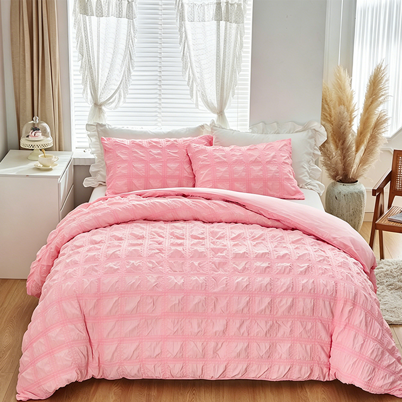 📢📢40% OFF !! ⏰3-Piece Pintuck Textured Duvet Cover Set