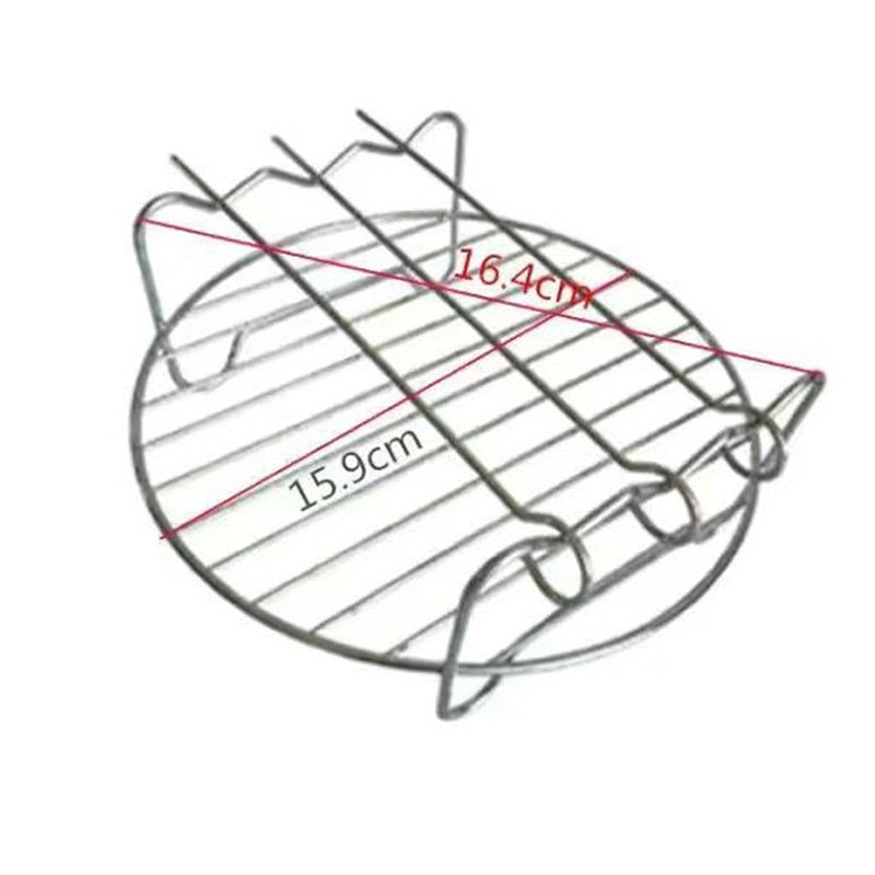 📢📢50% OFF !! ⏰Stainless Steel Round Oven Grill with Skewer