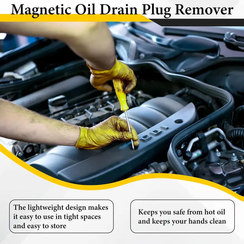 📢📢50% OFF !! ⏰Magnetic Oil Drain Plug Removal Tool