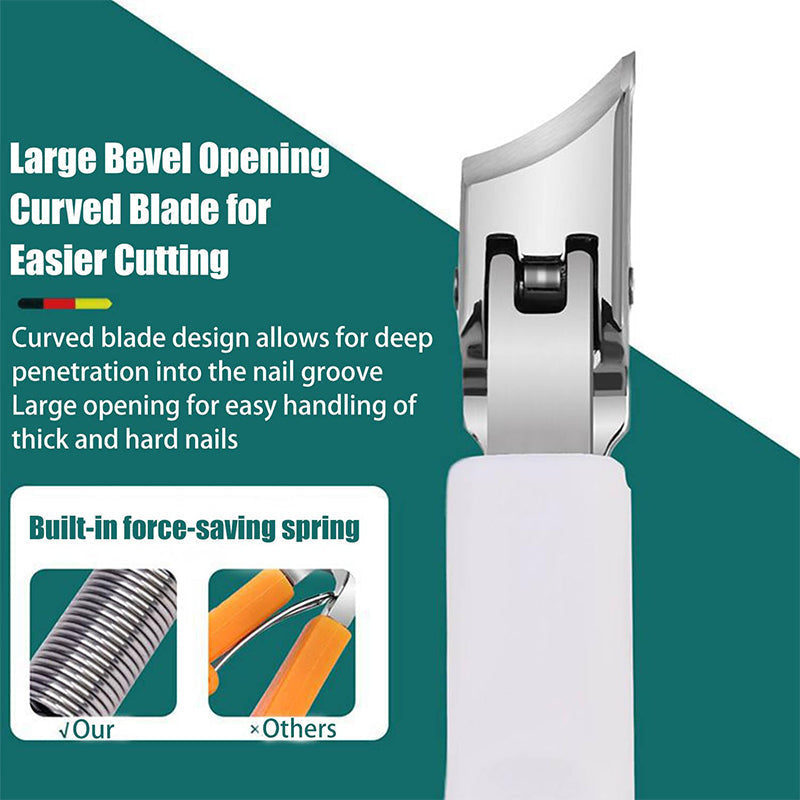 📢📢50% OFF !! ⏰Wide Jaw Opening Anti-Splash Slanted Nail Clipper