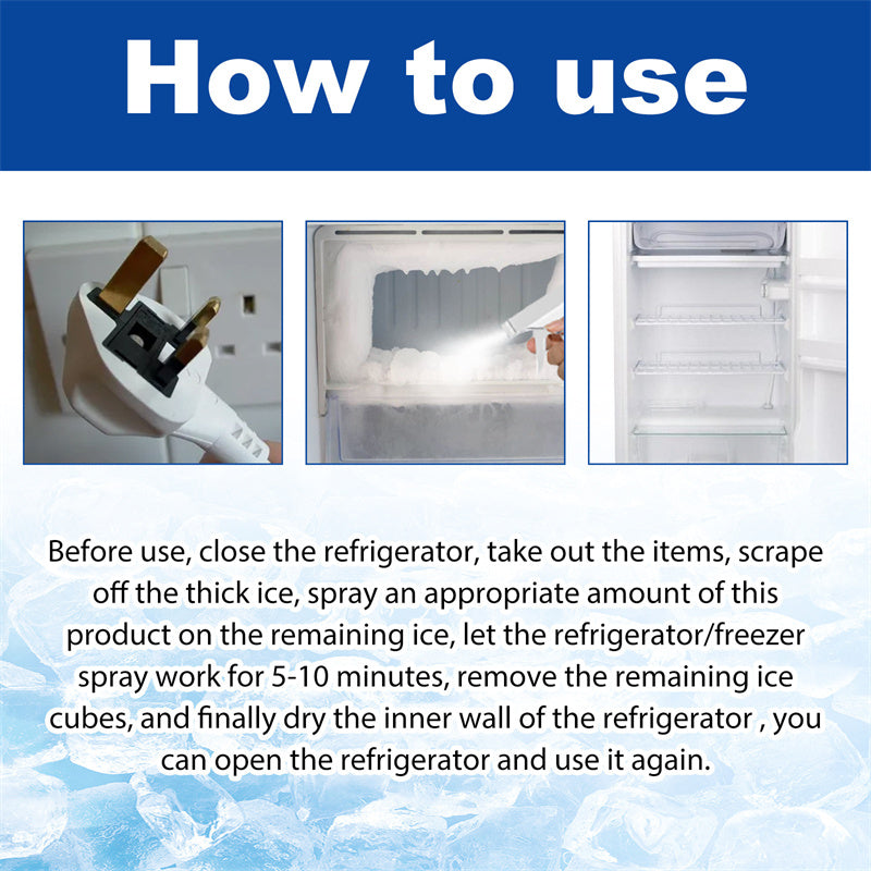 📢📢50% OFF !! ⏰120ml Fridge Freezer De-Icer Spray