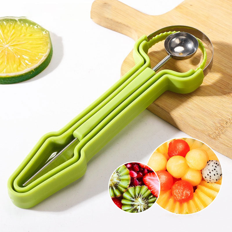 📢📢50% OFF !! ⏰3-in-1 Stainless Steel Melon Baller Scoop Tool Kit