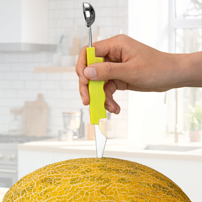 📢📢50% OFF !! ⏰3-in-1 Stainless Steel Melon Baller Scoop Tool Kit