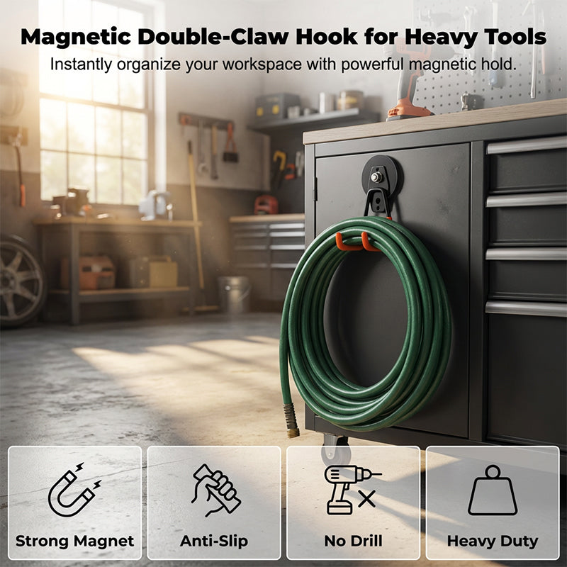 📢📢50% OFF !! ⏰Heavy-Duty Magnetic Double-Claw Hook