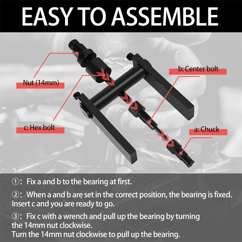 📢📢40% OFF !! ⏰10 PCS Motorcycle Bearing Puller Tool Kit