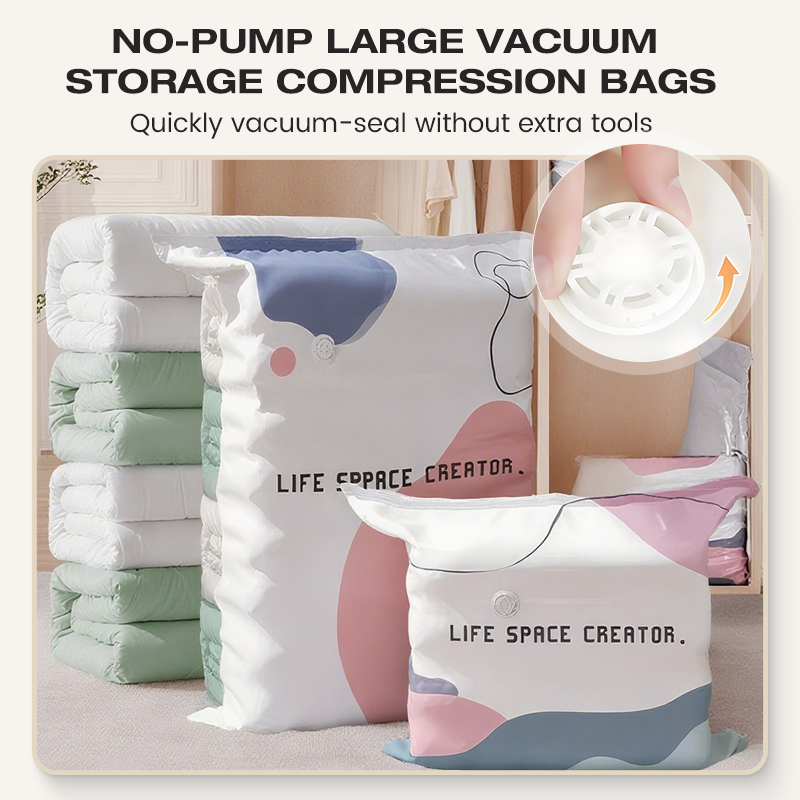 📢📢50% OFF !! ⏰No-Pump Large Vacuum Storage Compression Bags