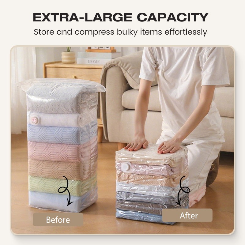 📢📢50% OFF !! ⏰No-Pump Large Vacuum Storage Compression Bags