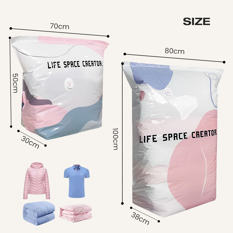📢📢50% OFF !! ⏰No-Pump Large Vacuum Storage Compression Bags