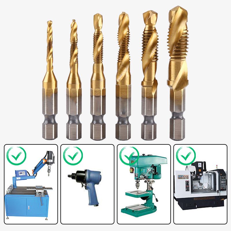 📢📢50% OFF !! ⏰6PCS Multipurpose Compound Spiral Tap Set