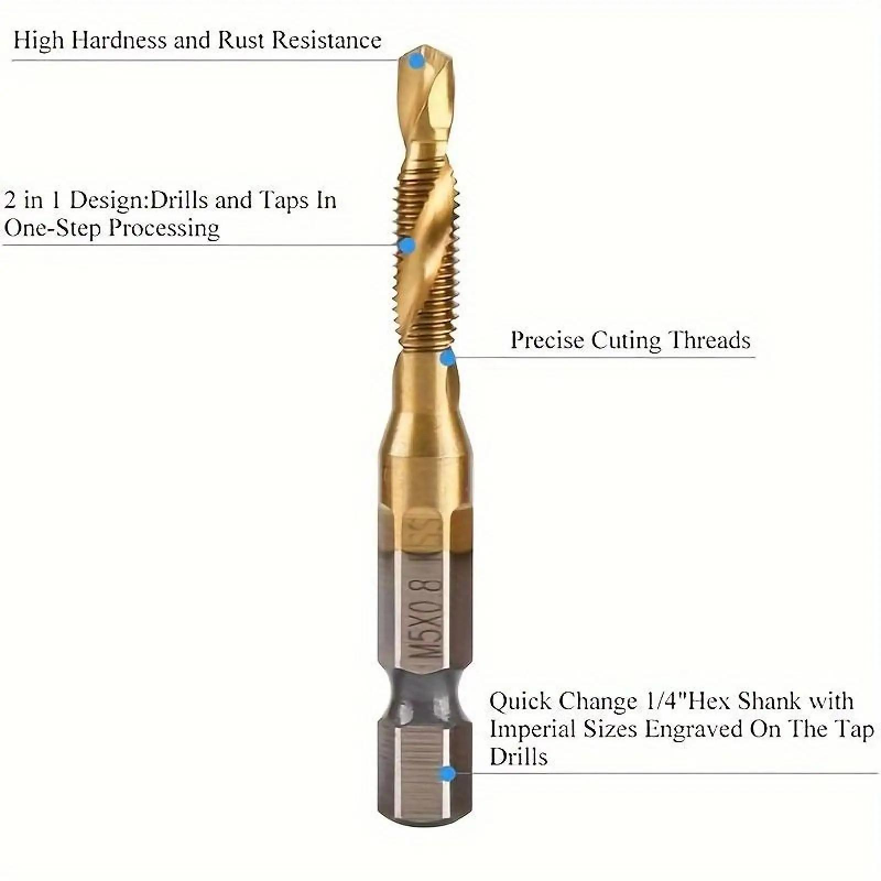 📢📢50% OFF !! ⏰6PCS Multipurpose Compound Spiral Tap Set