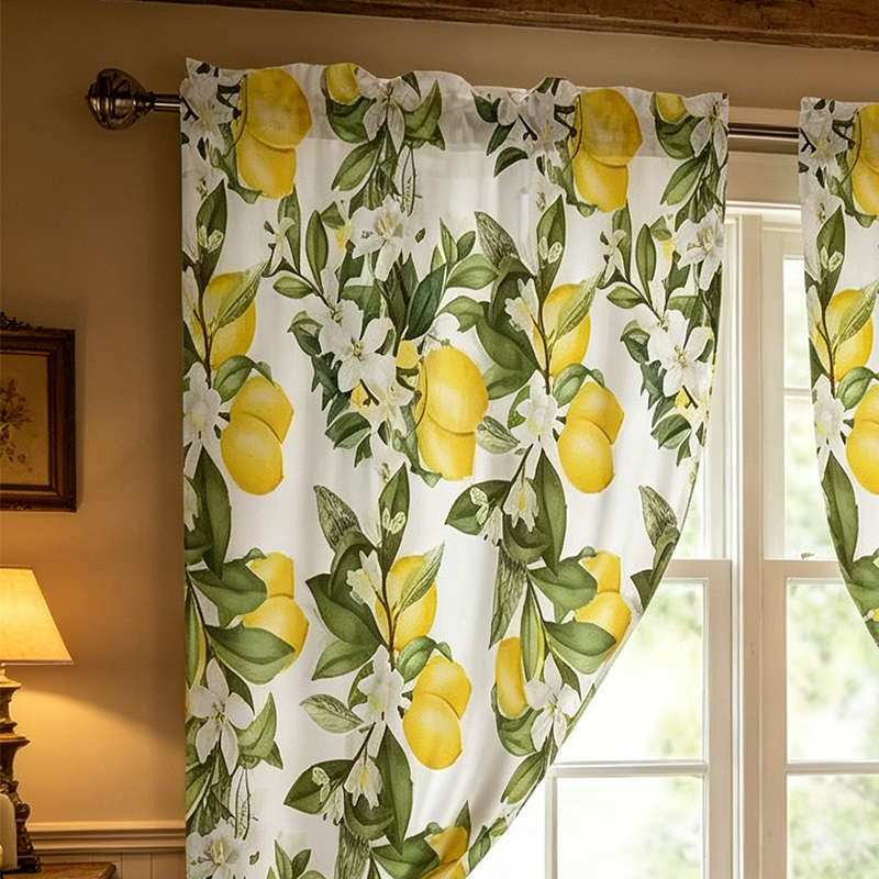 📢📢50% OFF !! ⏰Botanical Print Rod Pocket Window Curtains
