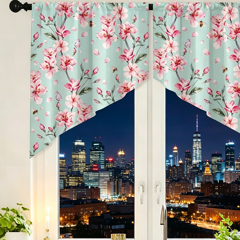 📢📢50% OFF !! ⏰Botanical Print Rod Pocket Window Curtains