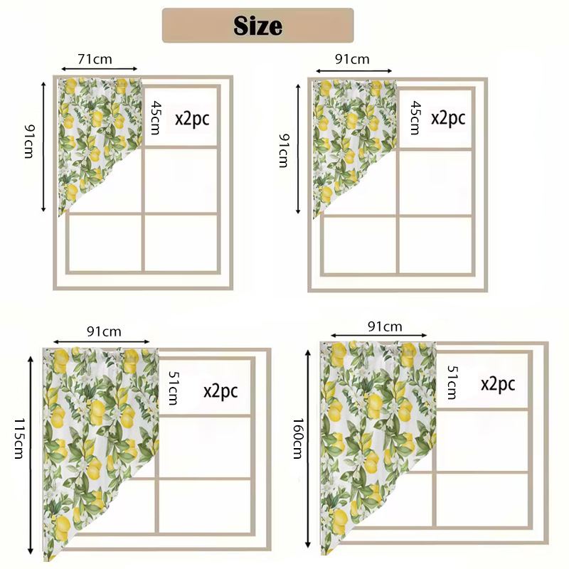 📢📢50% OFF !! ⏰Botanical Print Rod Pocket Window Curtains