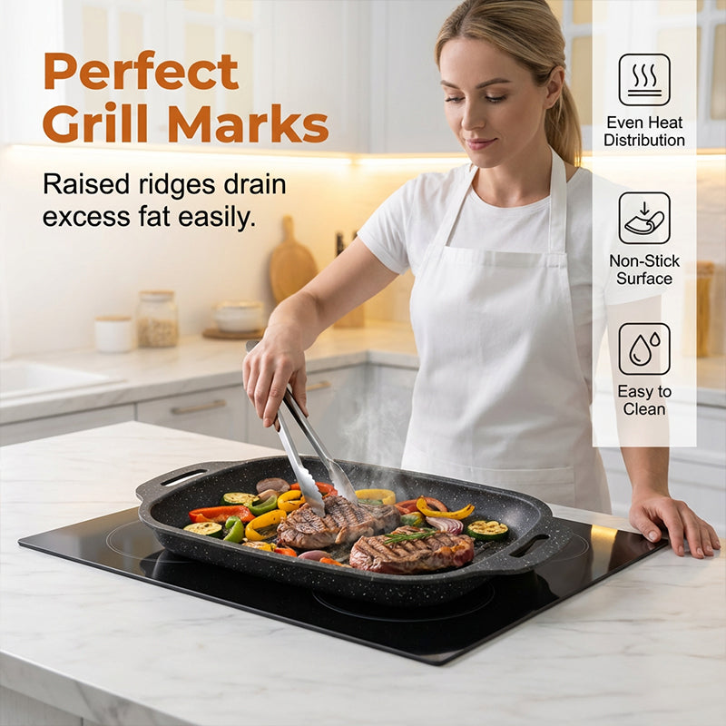 📢📢50% OFF !! ⏰Versatile Medical Stone Non-Stick Grill Pan