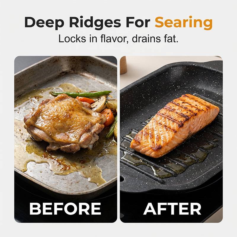 📢📢50% OFF !! ⏰Versatile Medical Stone Non-Stick Grill Pan