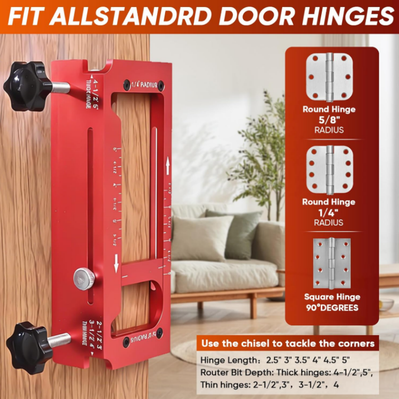 📢📢40% OFF !! ⏰Adjustable Door Hinge Mortise Jig Kit