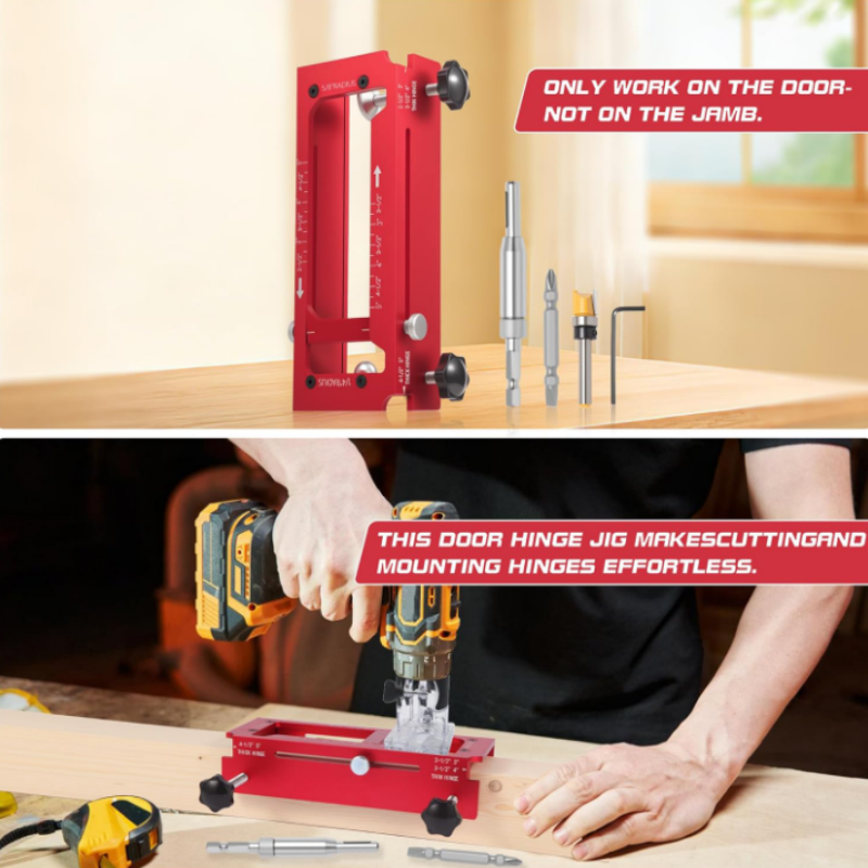 📢📢40% OFF !! ⏰Adjustable Door Hinge Mortise Jig Kit