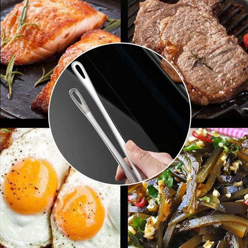 📢📢50% OFF !! ⏰28cm Super Long Stainless Steel Grill Tongs