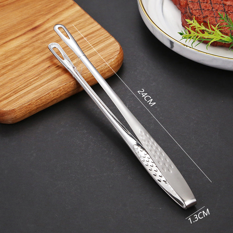 📢📢50% OFF !! ⏰28cm Super Long Stainless Steel Grill Tongs