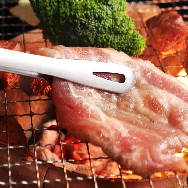 📢📢50% OFF !! ⏰28cm Super Long Stainless Steel Grill Tongs