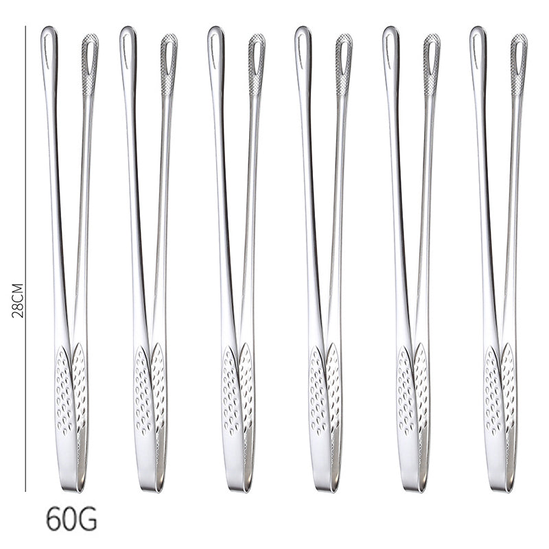 📢📢50% OFF !! ⏰28cm Super Long Stainless Steel Grill Tongs