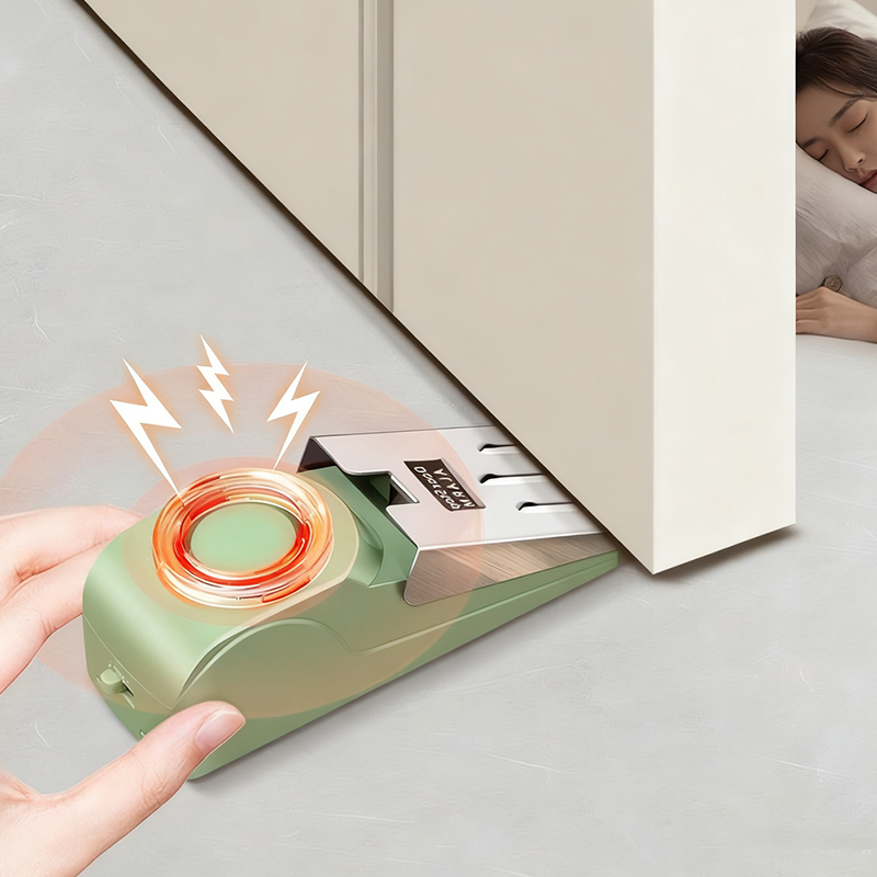 📢📢50% OFF !! ⏰Door Stopper Alarm with Sound & Light Alert for Home & Travel