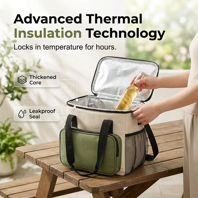 📢📢50% OFF !! ⏰Large Capacity Insulated Cooler Bag for Picnics & Outdoors