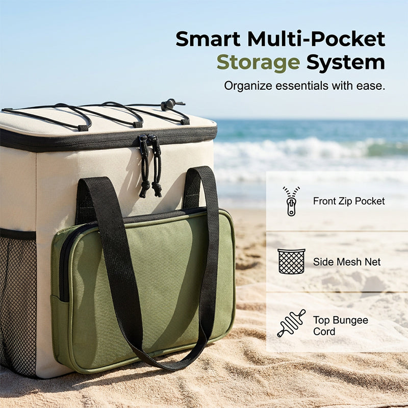 📢📢50% OFF !! ⏰Large Capacity Insulated Cooler Bag for Picnics & Outdoors