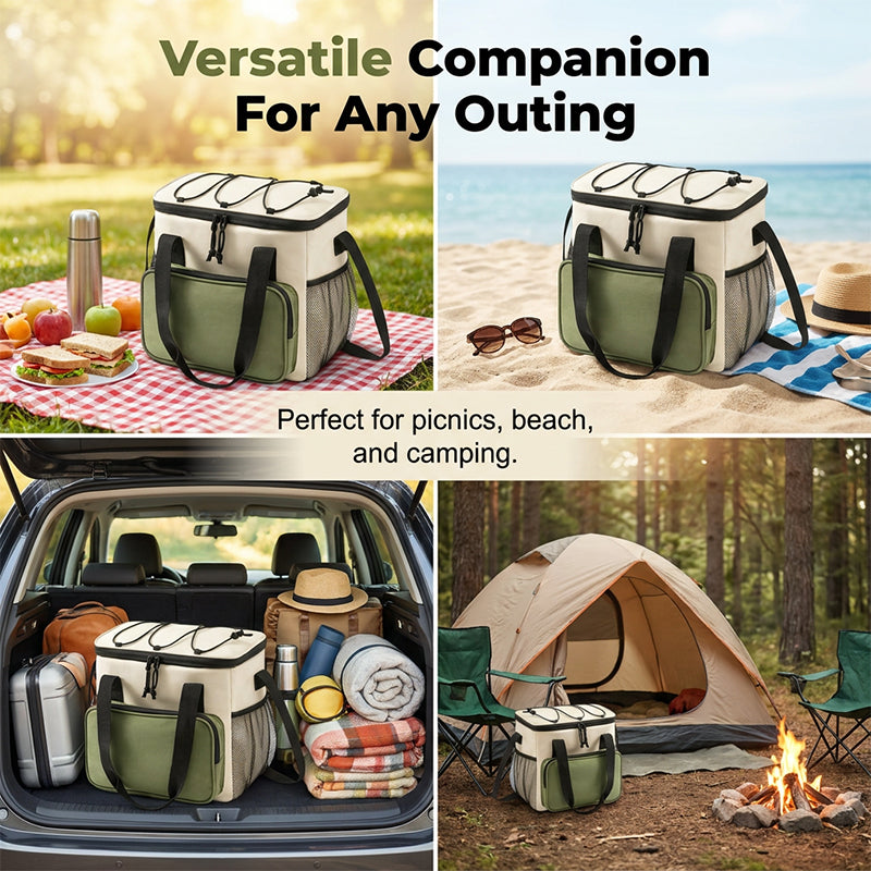 📢📢50% OFF !! ⏰Large Capacity Insulated Cooler Bag for Picnics & Outdoors