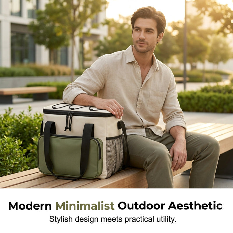 📢📢50% OFF !! ⏰Large Capacity Insulated Cooler Bag for Picnics & Outdoors