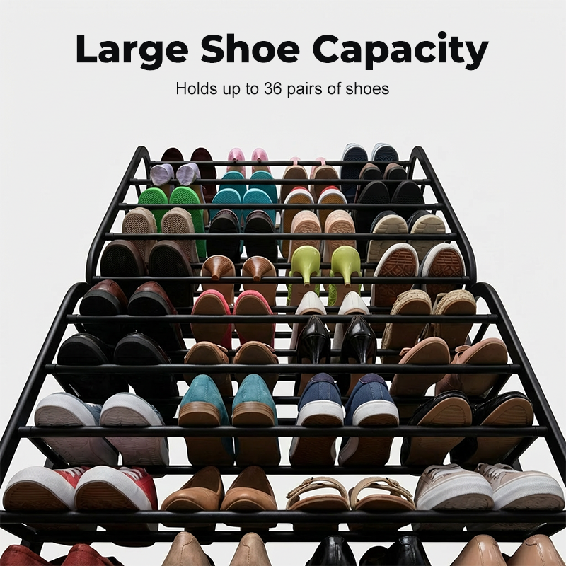 📢📢50% OFF !! ⏰ Over-the-Door Shoe Rack Organizer – 24 pockets & tool-free install – Fits standard doors, holds up to 24 pairs – perfect for entryway or closet 🚪✨