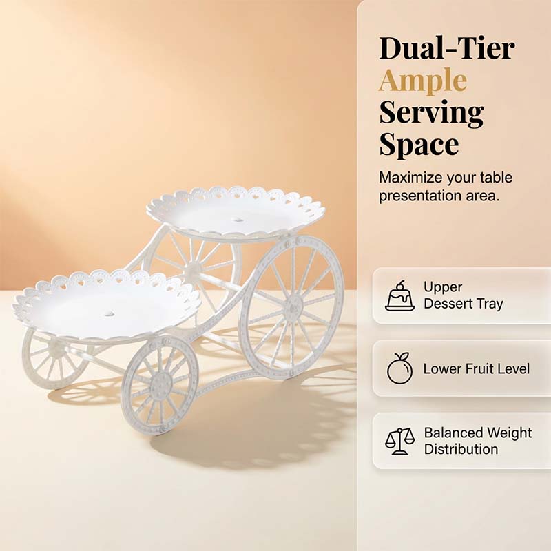 📢📢50% OFF !! ⏰Two-Tier Carriage Serving Stand