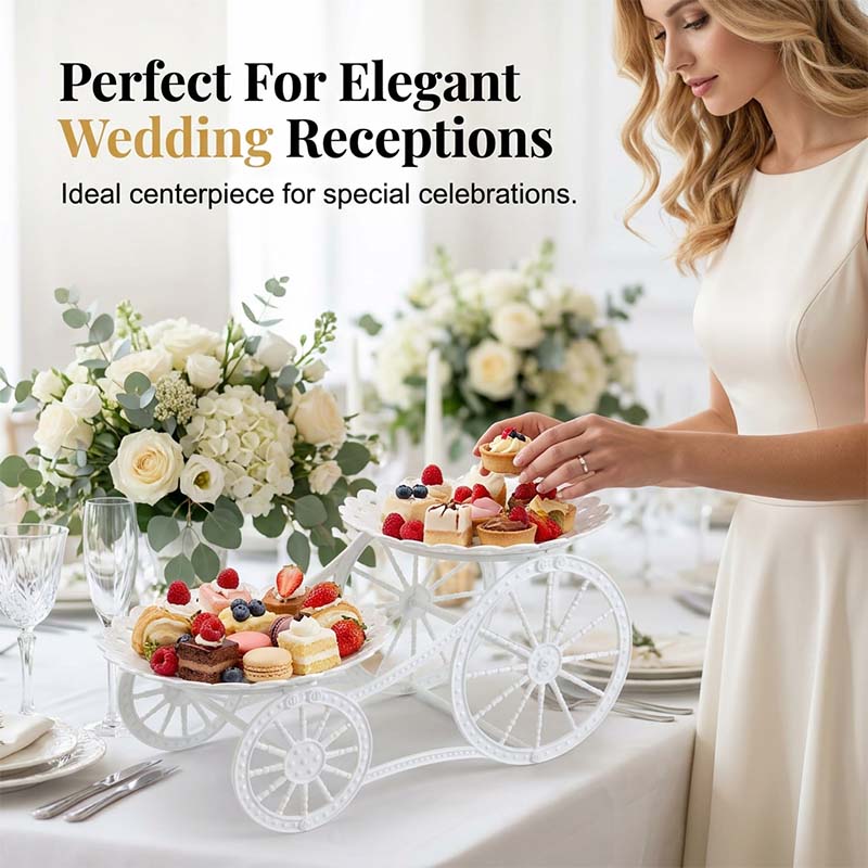 📢📢50% OFF !! ⏰Two-Tier Carriage Serving Stand