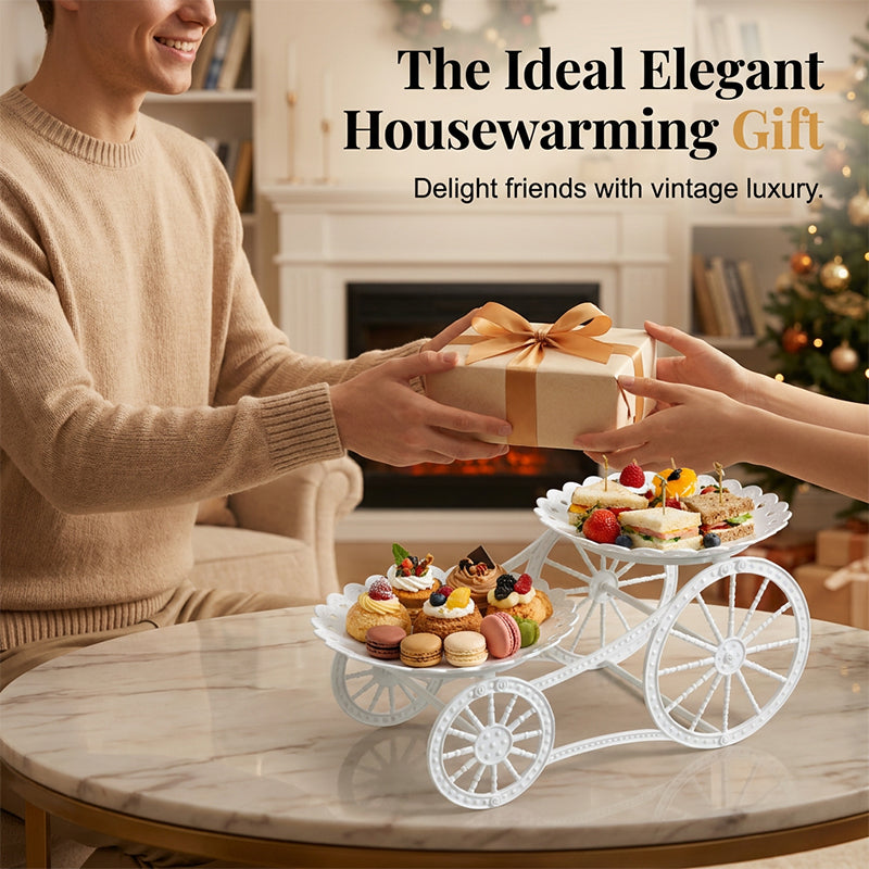 📢📢50% OFF !! ⏰Two-Tier Carriage Serving Stand