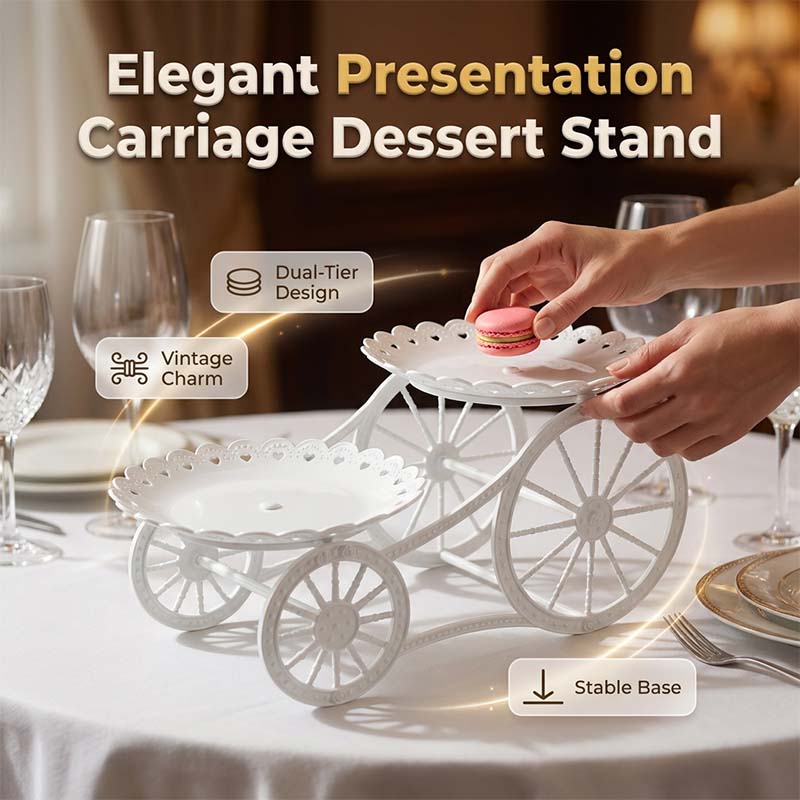 📢📢50% OFF !! ⏰Two-Tier Carriage Serving Stand