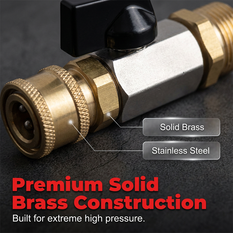 📢📢50% OFF !! ⏰Pressure Washer Quick Connect Shut-Off Valve