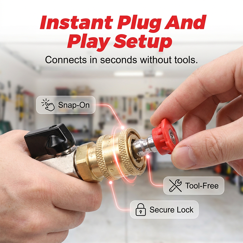 📢📢50% OFF !! ⏰Pressure Washer Quick Connect Shut-Off Valve