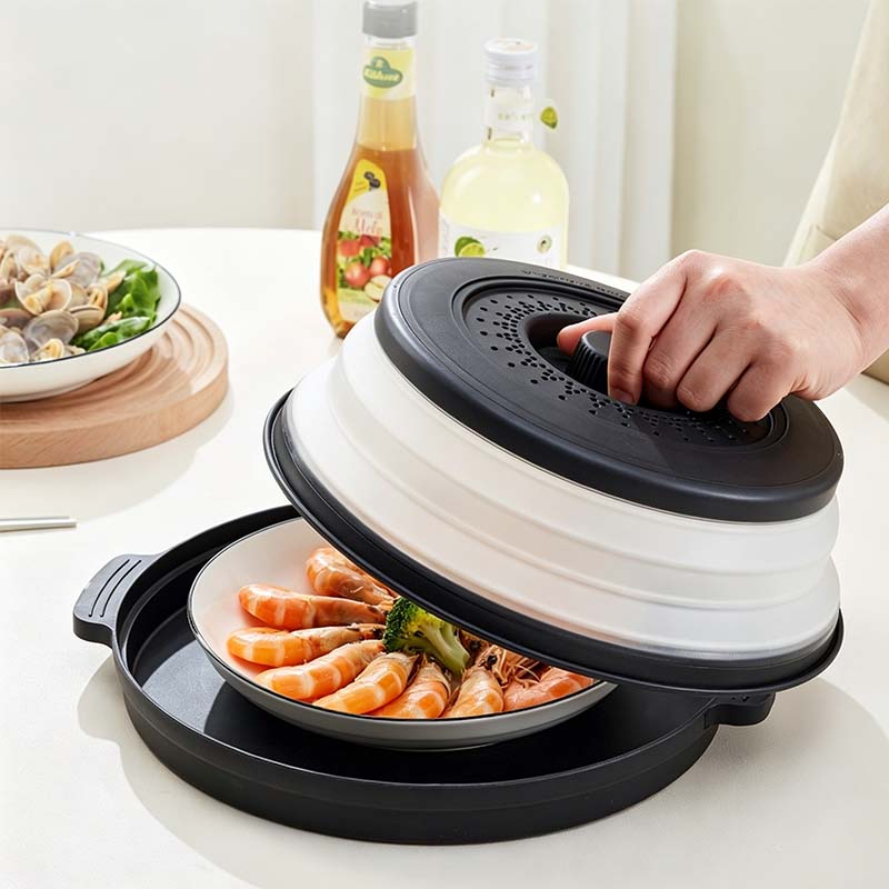 📢📢50% OFF !! ⏰Collapsible Microwave Cover with Base Mat