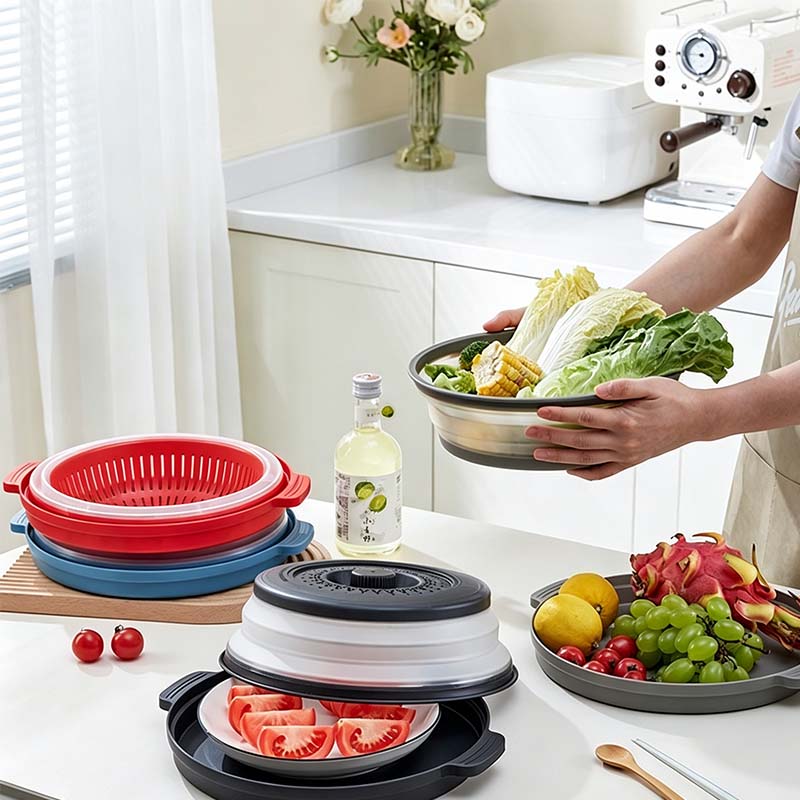 📢📢50% OFF !! ⏰Collapsible Microwave Cover with Base Mat